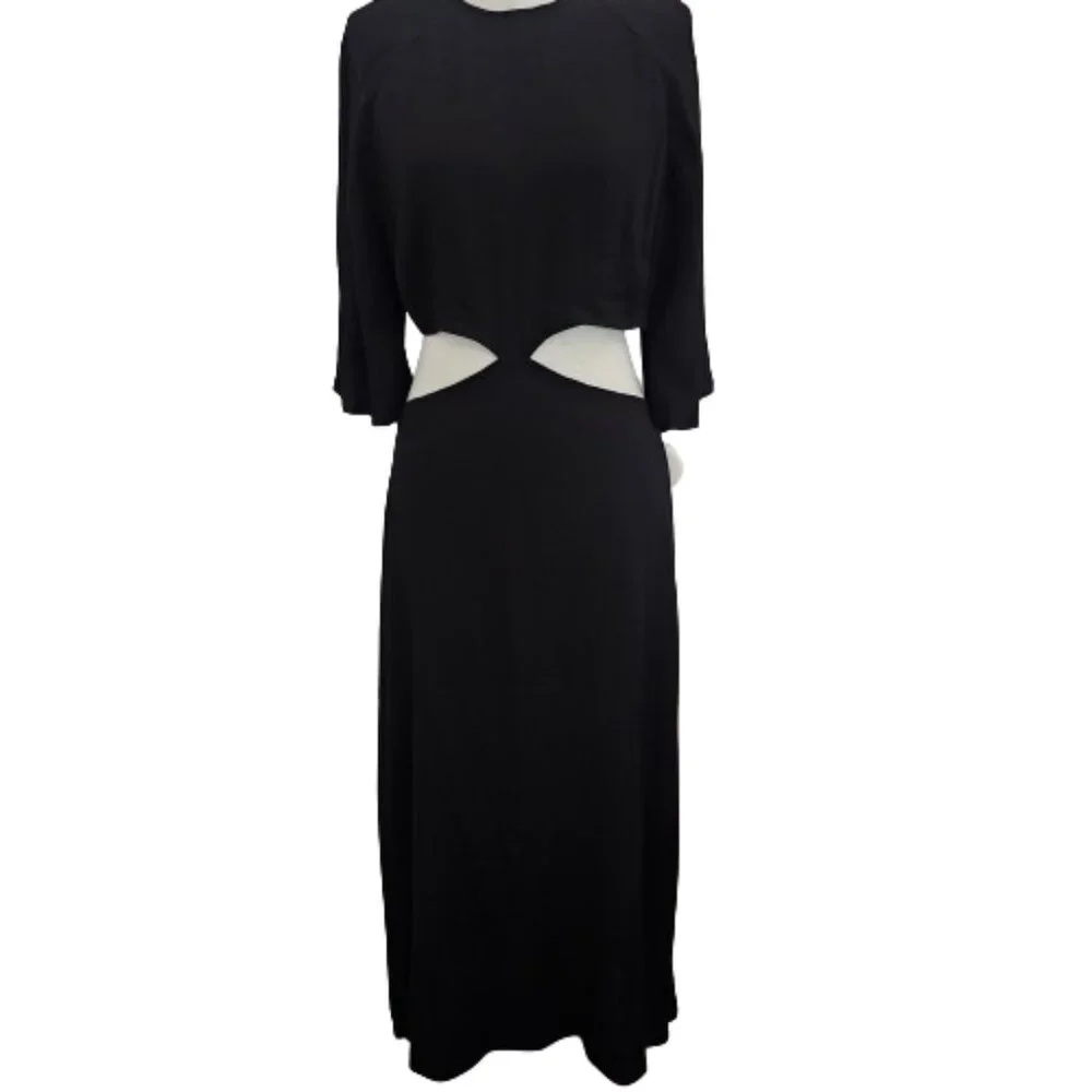 Reformation Benny Cutout Crepe Midi Dress - Picture 4 of 13
